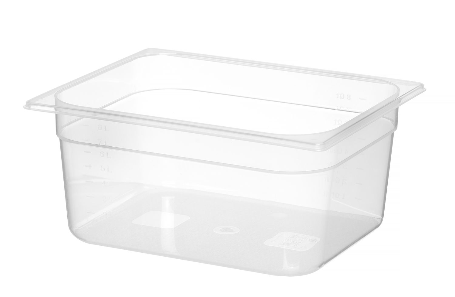 Pojemnik GN 1/2 z polipropylenu, HENDI, Profi Line, GN 1/2, 8L, transparentny, 325x265x(H)150mm - obrazek 2