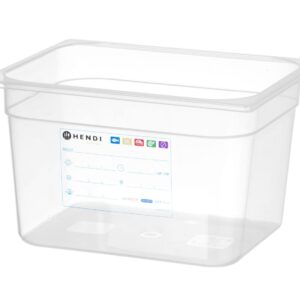 Pojemnik GN 1/2 HACCP, HENDI, GN 1/2, 12,5L, transparentny, 325x265x(H)200mm