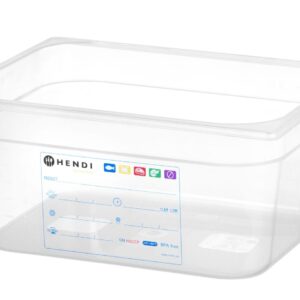 Pojemnik GN 1/2 HACCP, HENDI, GN 1/2, 9,5L, transparentny, 325x265x(H)150mm