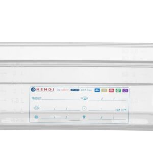 Pojemnik GN 1/3 HACCP, HENDI, GN 1/3, 4L, transparentny, 325x176x(H)100mm
