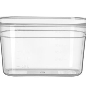 Pojemnik GN 1/4 z polipropylenu, HENDI, Profi Line, GN 1/4, 3,5L, transparentny, 265x162x(H)150mm