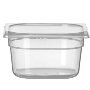 Pojemnik GN 1/6 z polipropylenu, HENDI, Profi Line, GN 1/6, 1,5L, transparentny, 176x162x(H)100mm