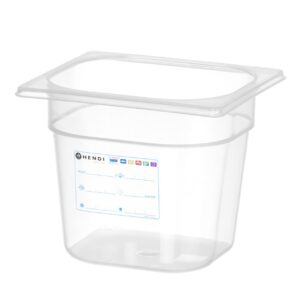 Pojemnik GN 1/6 HACCP, HENDI, GN 1/6, 2,4L, transparentny, 176x162x(H)150mm