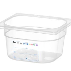 Pojemnik GN 1/6 HACCP, HENDI, GN 1/6, 1,6L, transparentny, 176x162x(H)100mm