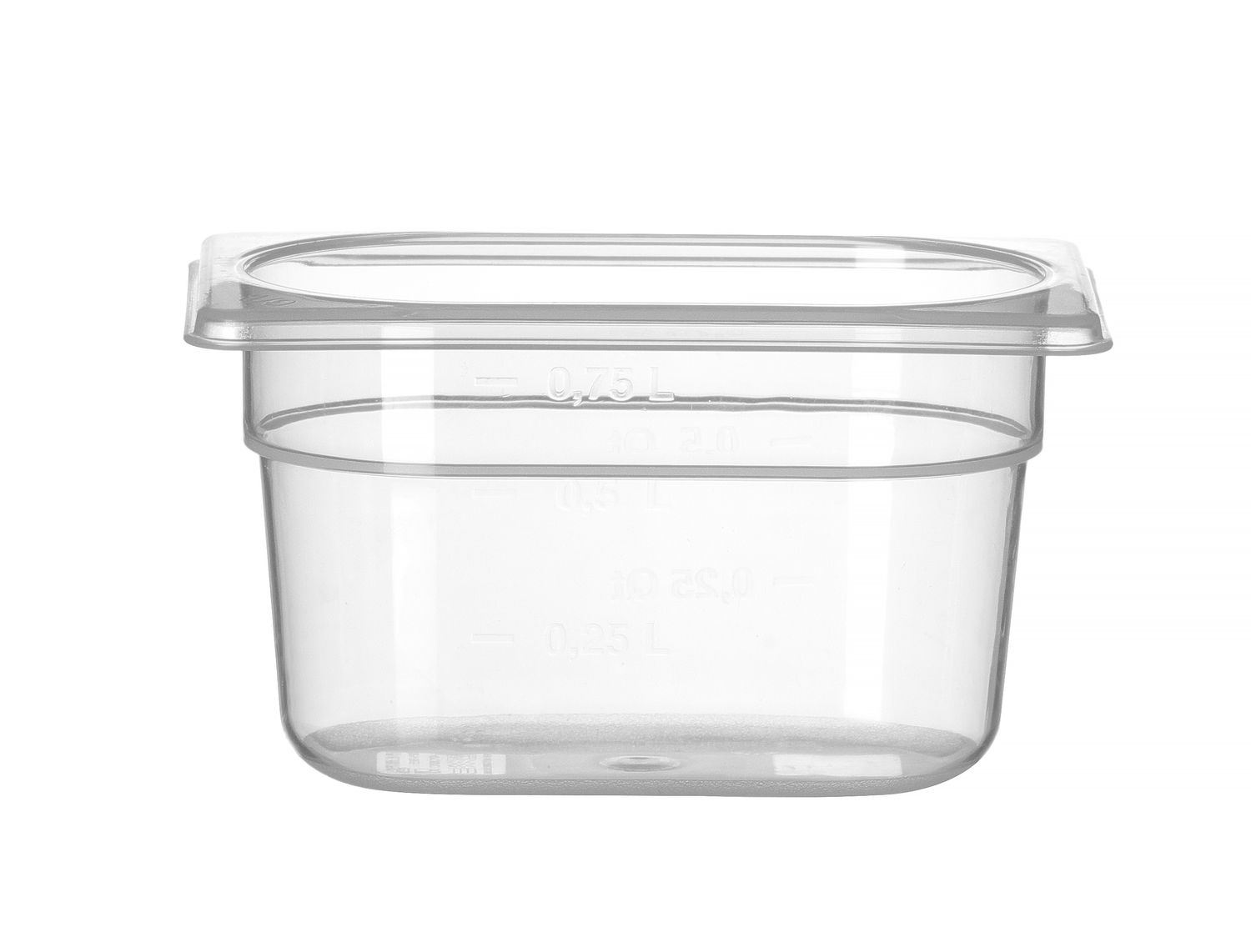 Pojemnik GN 1/9 z polipropylenu, HENDI, Profi Line, 1,0, GN 1/9, 0,75L, transparentny, 176x108x(H)100mm