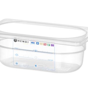 Pojemnik GN 1/9 HACCP, HENDI, GN 1/9, 0,6L, transparentny, 176x108x(H)65mm