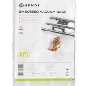 Worki moletowane do gotowania sous vide, do pakowarek listwowych i komorowych, HENDI, 100 szt., 150x400mm