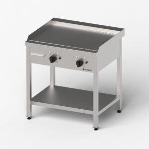 Płyta grillowa elektryczna, gładko-ryflowana, Gredil, 800x700x850 mm, P 8.1 kW, U 400 V