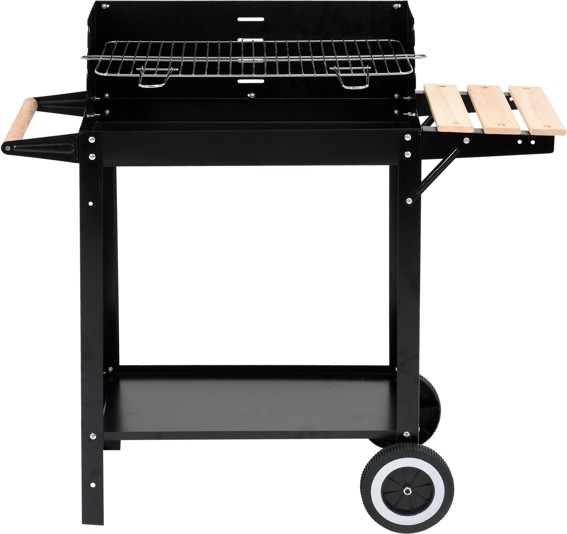 GRILL WĘGLOWY Z PÓŁKĄ, RUSZT 48,5X26CM