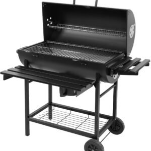 GRILL WĘGLOWY Z POKRYWĄ, RUSZT 71X35CM