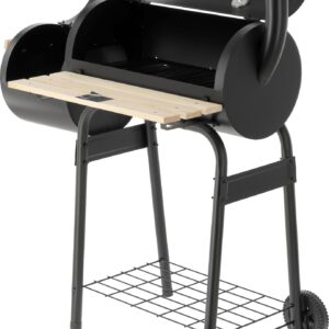 GRILL WĘGLOWY Z WĘDZARNIĄ, RUSZT 60X30CM