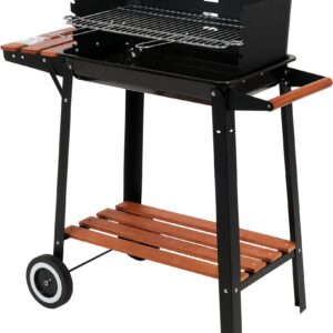 GRILL WĘGLOWY Z PÓŁKĄ, RUSZT 48X26.5CM