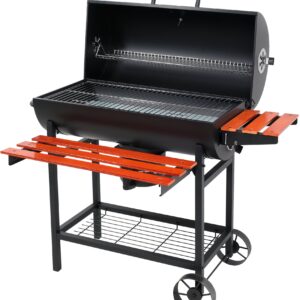 GRILL WĘGLOWY Z POKRYWĄ, RUSZT 71X34,5CM