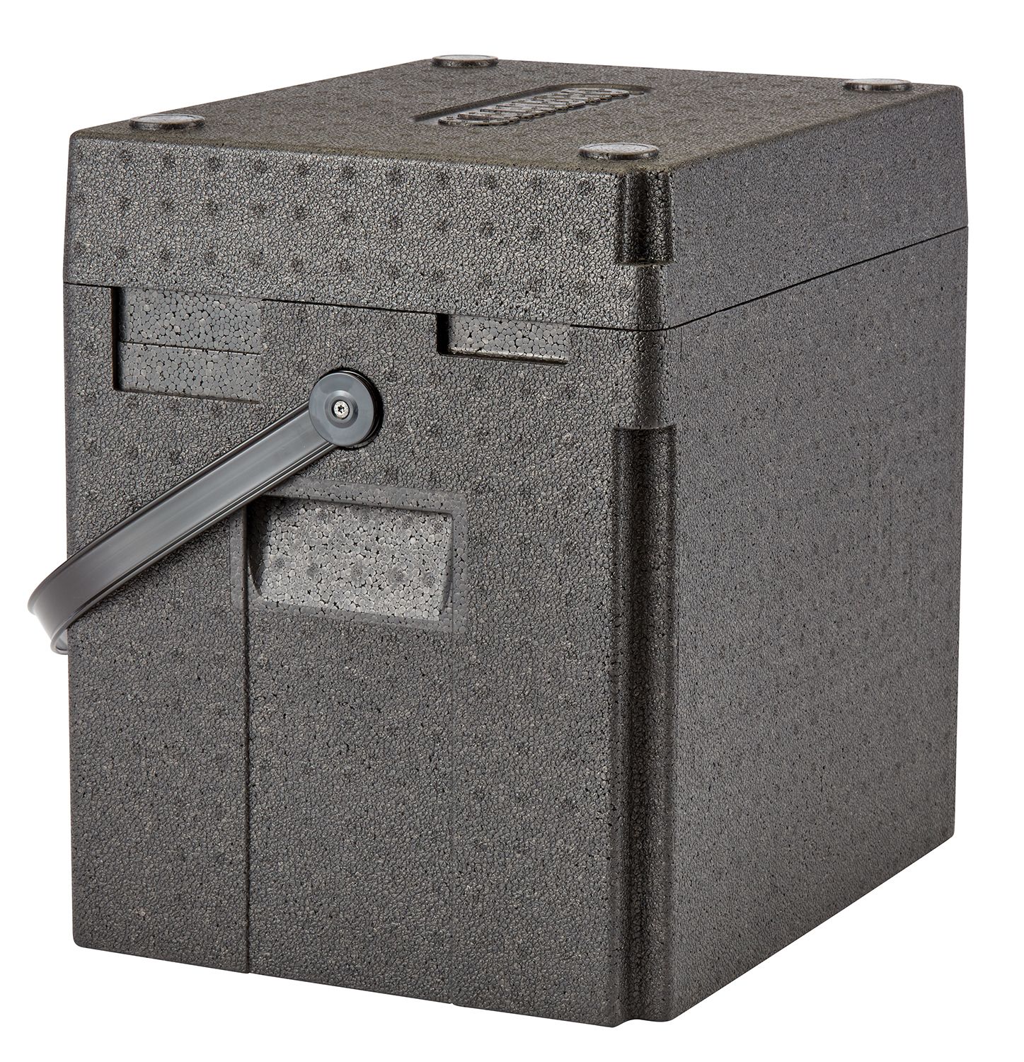 Pojemnik termoizolacyjny Cam GoBox na napoje, ładowany od góry, z paskiem na ramię, 35 l, Cambro, pojemność (ilość butelek): 12 wysokich butelek wina o pojemności 0,75 l lub 12 plastikowych butelek z wodą mineralną, 35L, czarny, 420x335x(H)420mm