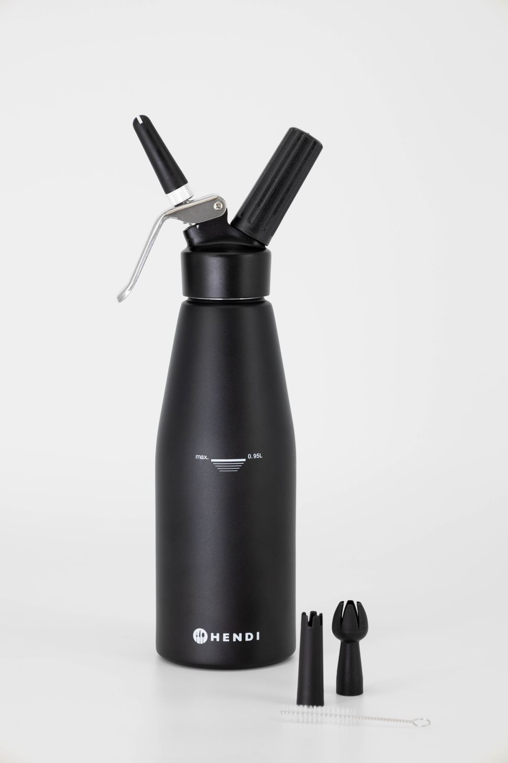 Syfon do bitej śmietany, HENDI, Kitchen Line, 0,95L, czarny, ⌀95x(H)320mm - obrazek 7
