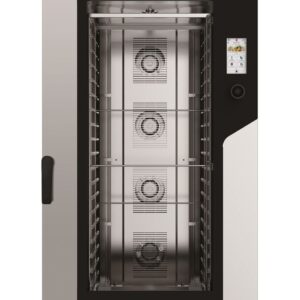 Piec konwekcyjno-parowy Millennial Touch Screen Gastro z automatycznym systemem myjącym, 20× GN 1/1 – sterowany elektronicznie, gazowy, Tecnoeka, 230V/1450W, 30000kW, 930x1162x(H)1954mm