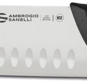 Nóż Santoku Supra, Ambrogio Sanelli, ostrze ze żłobieniami, (L)340mm