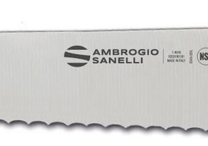 Nóż do ciast Supra, Ambrogio Sanelli, skośne, ząbkowane ostrze, (L)410mm
