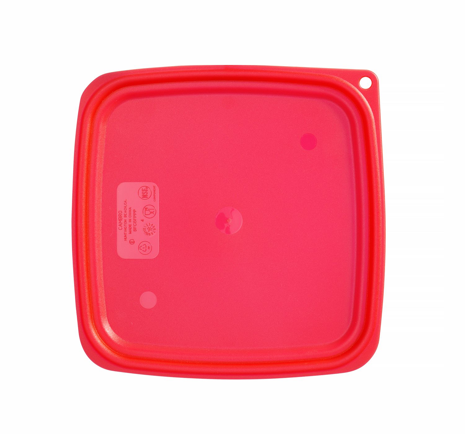 Pokrywka do pojemnika CamSquares Fresh Pro, Cambro, do pojemników 5,7l i 7,6l, czerwony, 229x229x(H)19mm - obrazek 2