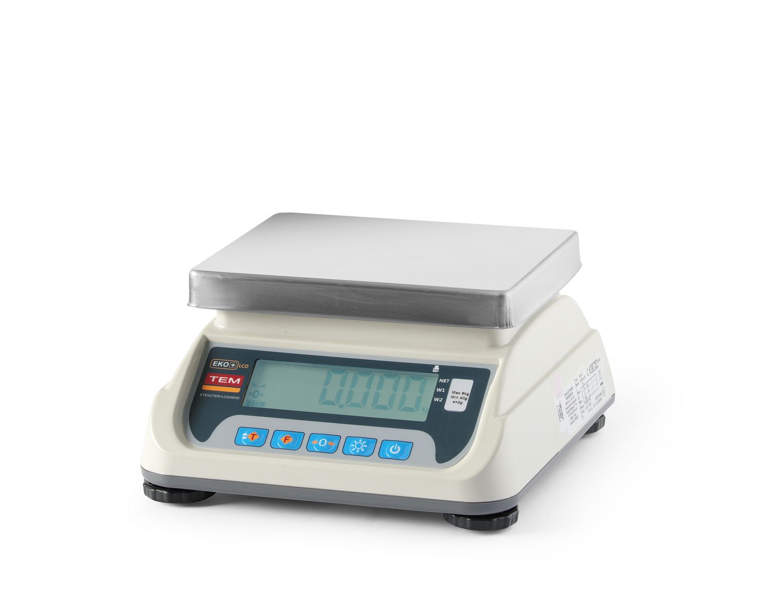 Waga kuchenna LCD z legalizacją, seria ECO+, TEM, 255x264x(H)189mm - obrazek 4