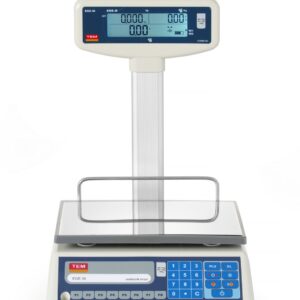 Waga kalkulacyjna LCD z wysięgnikiem i legalizacją, seria EGE, 15 kg, TEM, 325x377x(H)394mm