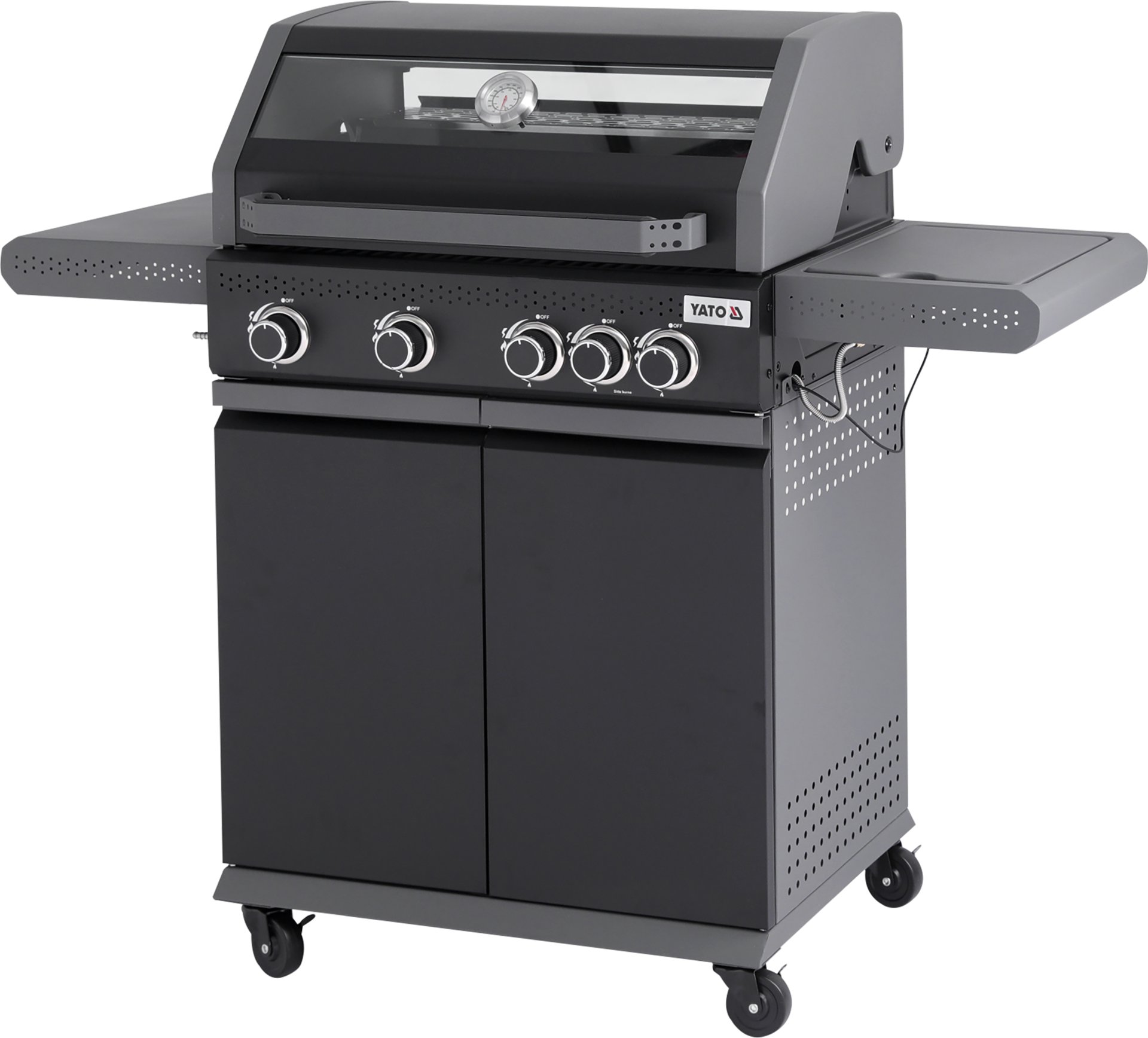 GRILL GAZOWY OKAYA 4+1, 14,2KW, Z SZYBĄ