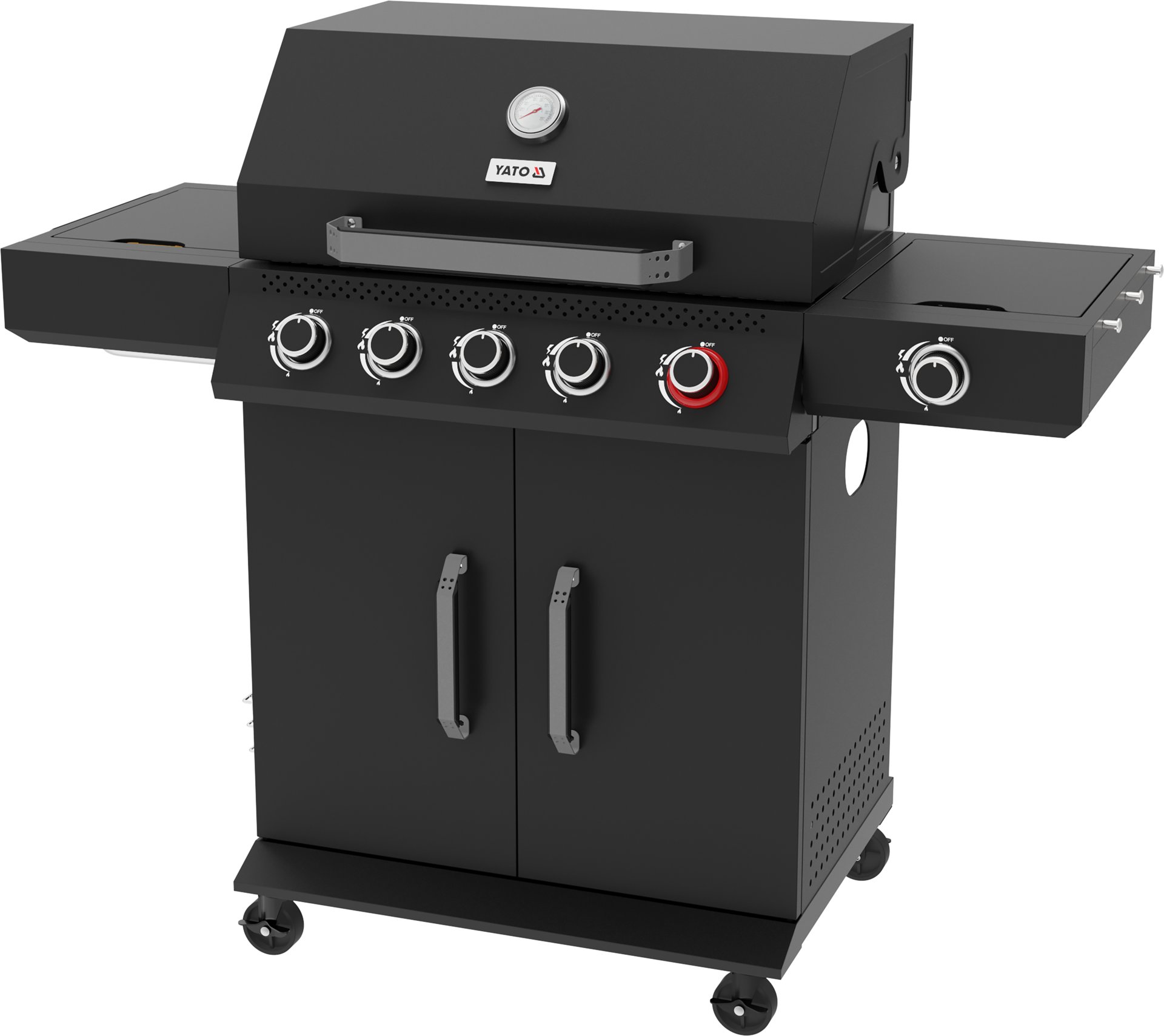 GRILL GAZOWY YATO 5+1 19KW CZARNY