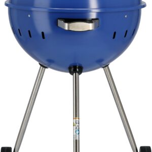 GRILL WĘGLOWY OKRĄGŁY 54CM NIEBIESKI