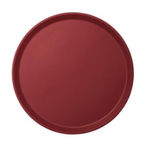 Taca do serwowania Camtread okrągła, antypoślizgowa, Cambro, burgund, ⌀405x(H)21mm