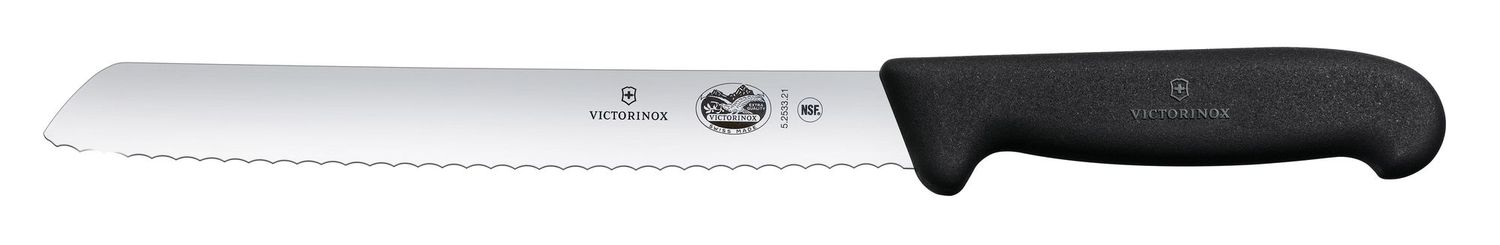 Nóż do chleba ząbkowanym ostrzem, Victorinox, czarny, (L)348mm - obrazek 2