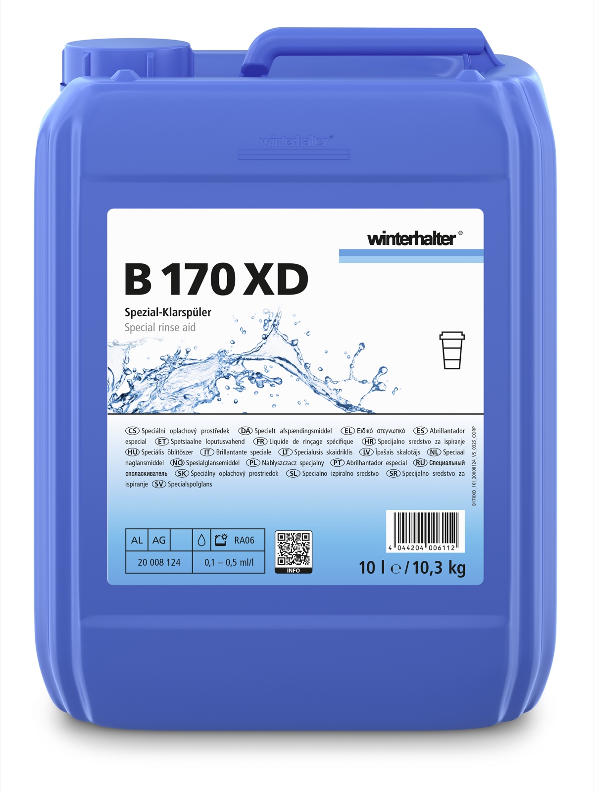 Winterhalter b170xd 10l 20008124